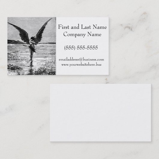 魔神か天使かルシファーか？ヴィンテージインクアート 名刺 (正面/裏面)