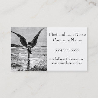 魔神か天使かルシファーか?ヴィンテージインクアート 名刺