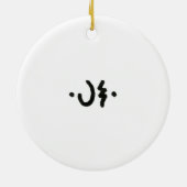 魔神のボトルの水彩画 セラミックオーナメント (裏面)