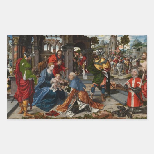 魔神の崇拝 長方形シール (正面)