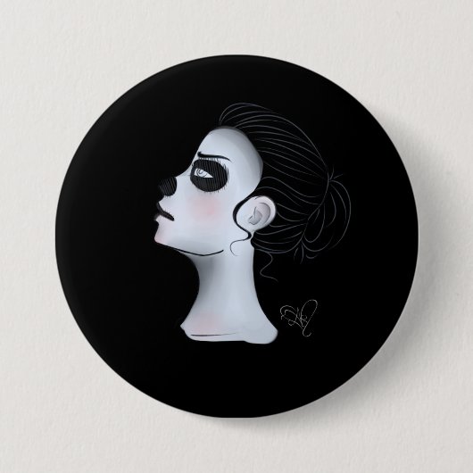 魔神ボタン 缶バッジ (正面)