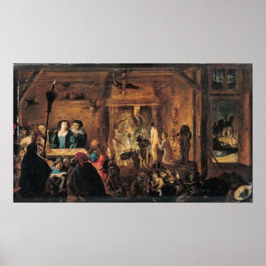 魔術の場面， 1633 ポスター (正面)