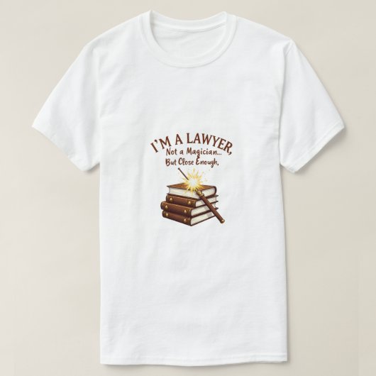 魔術師ではないが、十分に近い – 法律デザイン Tシャツ (デザイン正面)