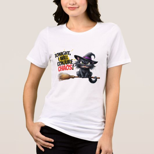 魔術師の混乱 – 黒猫の活躍 トライブレンドTシャツ (正面)