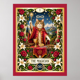魔術師の猫タロット - 力と可能性 ポスター