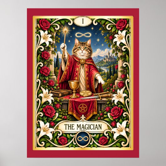 魔術師の猫タロット - 力と可能性 ポスター (正面)