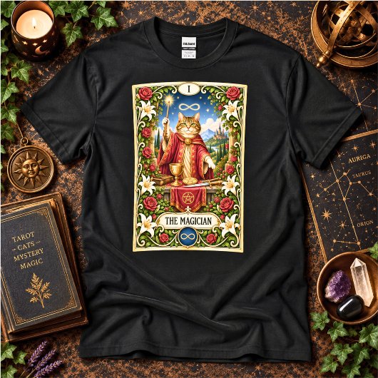 魔術師の猫タロット - 力と可能性 Tシャツ