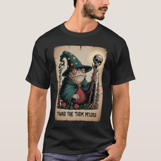 魔術師の魔法使いカエルAのおもしろいテティス Tシャツ (正面)