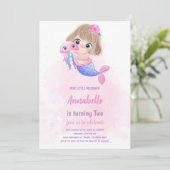 魔術的な海の下で女の子のためのパーティー 招待状 (スタンド正面)