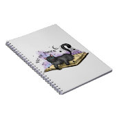 魔術的な黒猫&ヴィンテージブック ノートブック (右側)