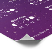 魔術蛾 天体 月 カレンダー ポスター (角)