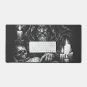 魔道書を研究する魔法使い — BurnsInHell作 デスクマット (キーボード&マウス)