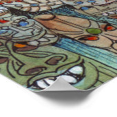 魔除けのアフリカのマスク ポスター (角)