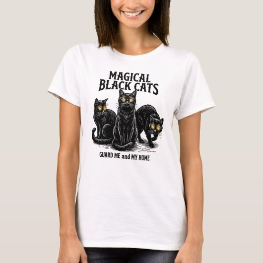 魔黒猫 Tシャツ (正面)