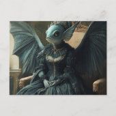 魚おもしろいこうもりロイヤリティAI生成アートポストカード ポストカード (正面)