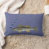 魚おもしろいとエレガント泡のクッション ランバークッション (ブランケット)