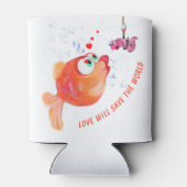 魚おもしろいと虫のクーラーボックス-カスタム文字 缶クーラー (裏面)