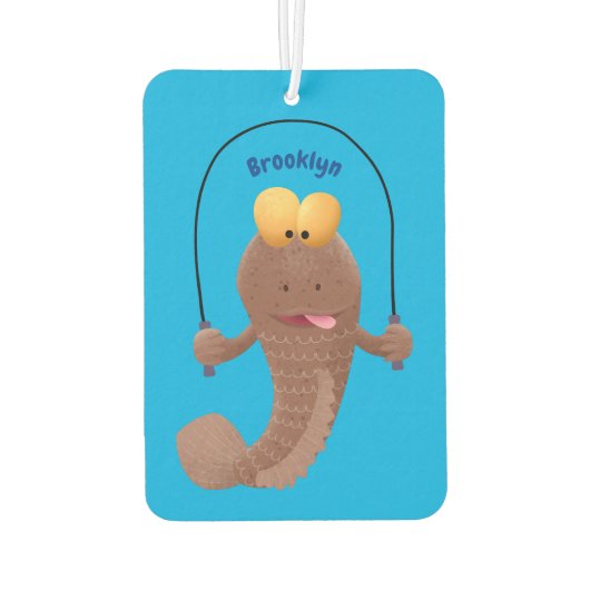 魚おもしろいのマンガをスキップ カーエアーフレッシュナー (裏面)