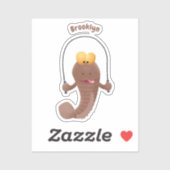 魚おもしろいのマンガをスキップ シール (シート)