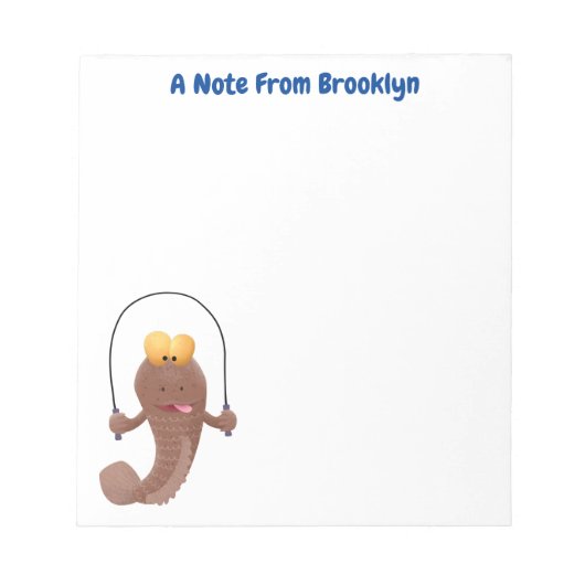 魚おもしろいのマンガをスキップ ノートパッド (正面)