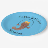 魚おもしろいのマンガをスキップ ペーパープレート (アングル)