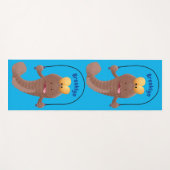 魚おもしろいのマンガをスキップ ヨガマット (正面(横))