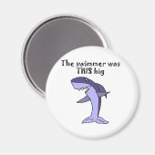 魚おもしろいの話をするサメ マグネット (正面/裏面)