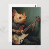 魚おもしろいの遊ギターファンタジー ポストカード (正面/裏面)