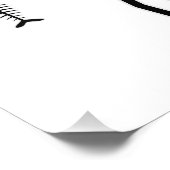 魚おもしろいの骨を持つ漁師スティック姿 フォトプリント            (角)