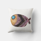 魚おもしろいイラストレーション装飾インテリア クッション (裏面)