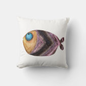 魚おもしろいイラストレーション装飾インテリア クッション (正面)