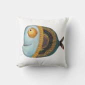 魚おもしろいイラストレーション装飾インテリア クッション (正面)