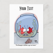 魚おもしろい物語はがき