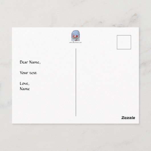 魚おもしろい物語はがき ポストカード (裏面)