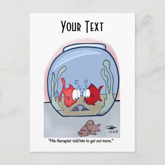 魚おもしろい物語はがき ポストカード (正面)