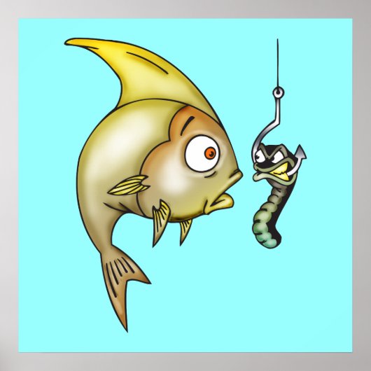 魚おもしろい虫 ポスター (正面)