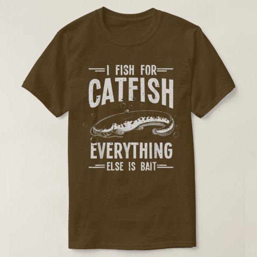 魚おもしろい釣りデザイン男性へ女性魚 Tシャツ (デザイン正面)