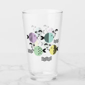 魚おもしろい，魚，海，〔占星術の〕十二宮図魚，カラフル，魚 タンブラーグラス (正面)