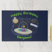 魚おもしろいUFO宇宙船マンガイラストレーション ペーパーパッド (インサイチュ)