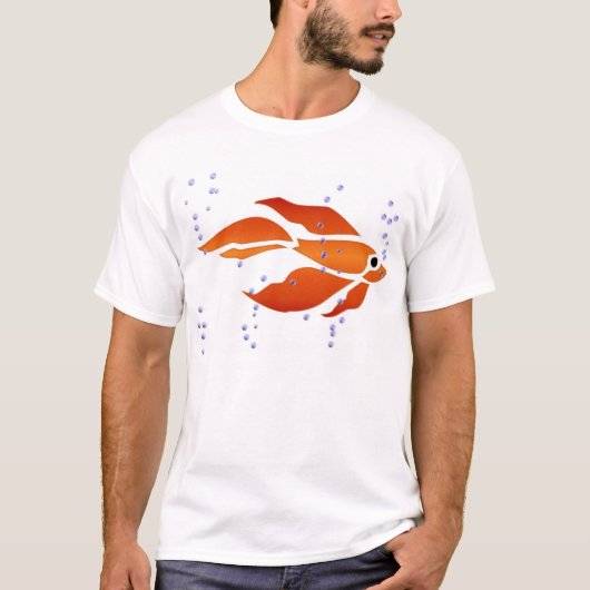 魚およびタツノオトシゴ Tシャツ (正面)