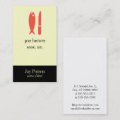 魚およびナイフ 名刺 (正面/裏面)