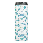 魚およびヒトデが付いているパターン タンブラー (裏面)