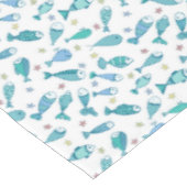 魚およびヒトデが付いているパターン テーブルクロス (アングル)