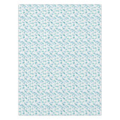 魚およびヒトデが付いているパターン テーブルクロス (正面)