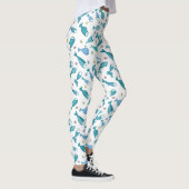 魚およびヒトデが付いているパターン レギンス (右)