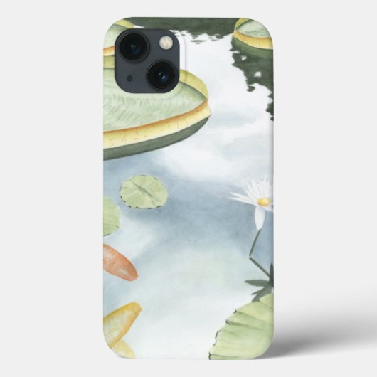 魚およびユリとのコイの池の反射 Case-Mate iPhoneケース (裏面)