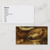 魚およびレモンの静物画 名刺 (正面/裏面)