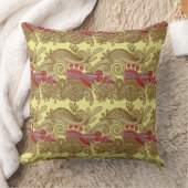 魚および波が付いているパターン クッション (ブランケット)