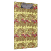 魚および波が付いているパターン クリップボード (右)