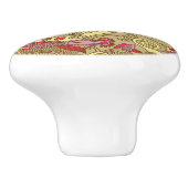 魚および波が付いているパターン セラミックノブ (側面)